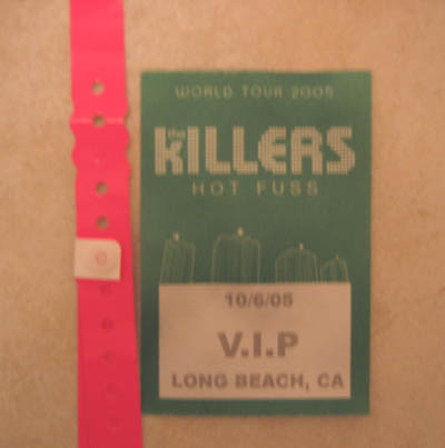 Now go and show the world what the valleys already know killers backstage pass Now go and show the world what the valleys already know